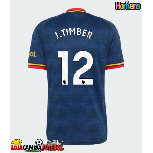 Camisa de Futebol Arsenal Jurrien Timber #12 Equipamento Secundário 2026-27 Manga Curta